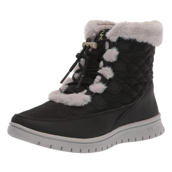 Ryka Womens Black Snow Bound Water Repellent Faux Fur Winter Boots Lace sz 8 NEW - Picture 7 of 8